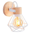 Vintage loft style wooden wall light modern indoor lighting