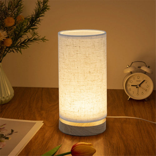 solid wood table lamp with a warm and simple style - vue 4 sur 5