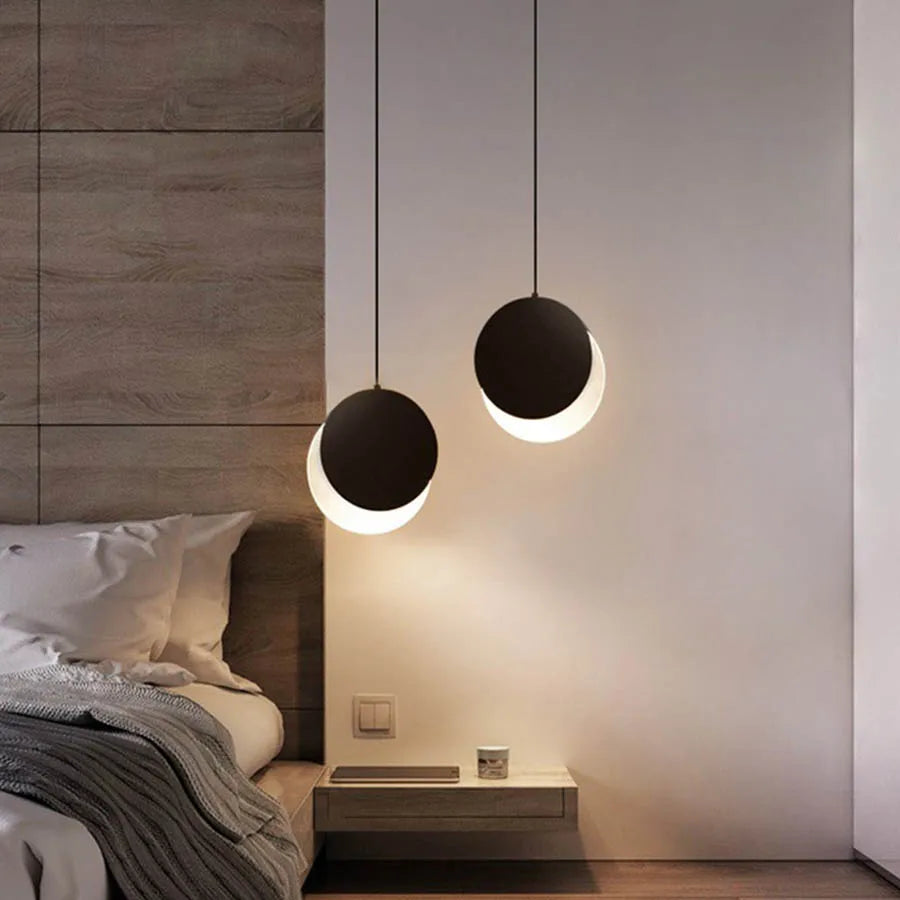 Modern decorative moon design pendant light for indoor use