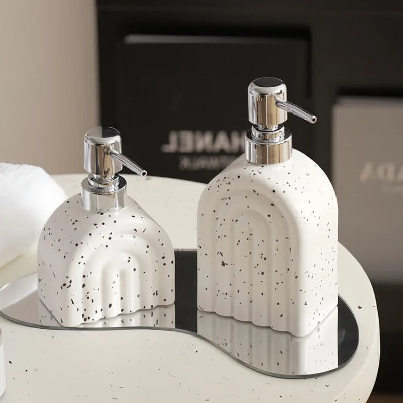 ceramic soap dispenser for shampoo and portable water