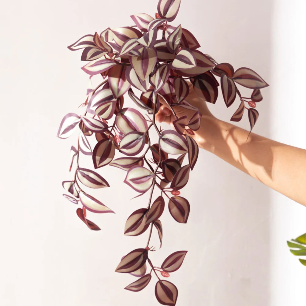 Artificial hanging scindapsus aureus plant for indoor and outdoor decoration - vue 13 sur 16