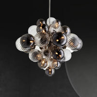 Nordic creative iron and glass bubble luxury chandelier