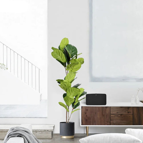 Artificial ficus branches with large leaves for outdoor decoration - vue 3 sur 6