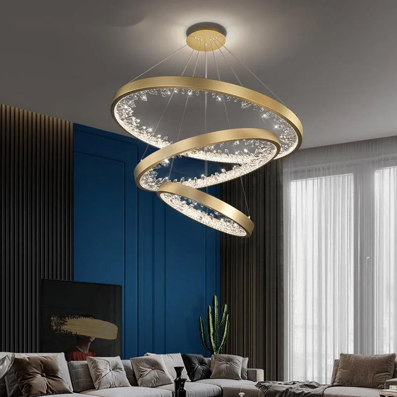 Luxury designer crystal chandelier with LED lighting