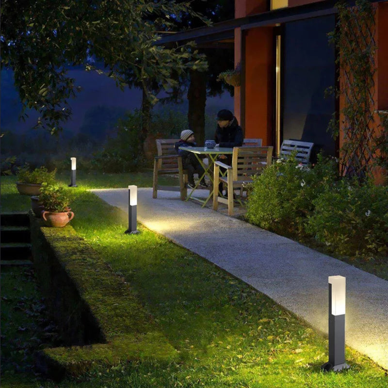 Outdoor waterproof IP65 10W LED aluminium garden path column light - vue 4 sur 14