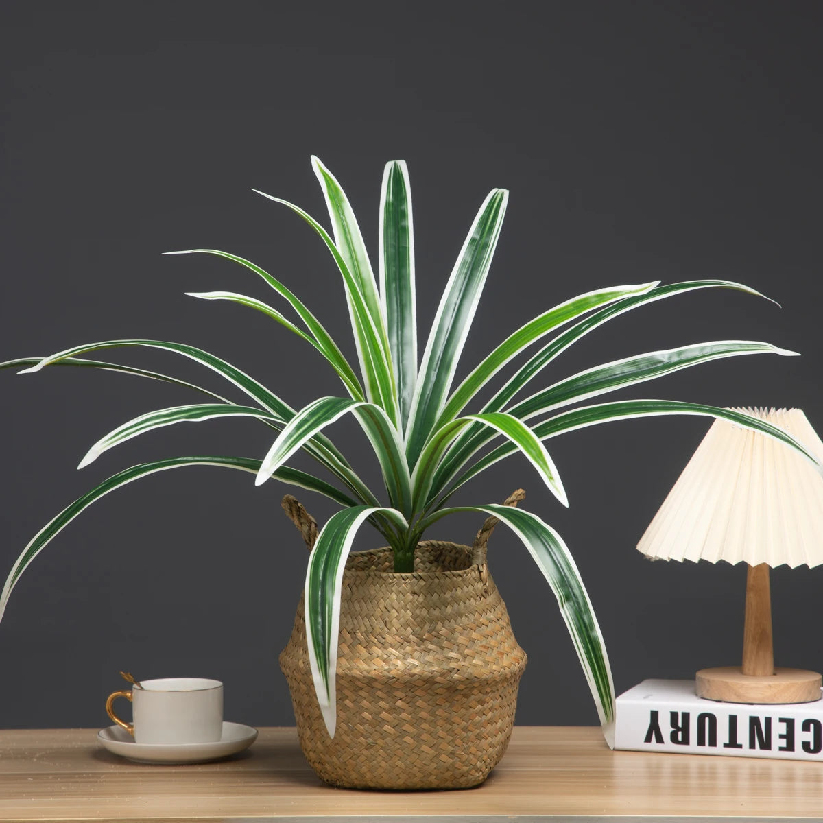 Large artificial orchid leaves plant for interior decoration