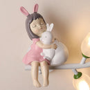 Led g4 wall light girl rabbit flower for children