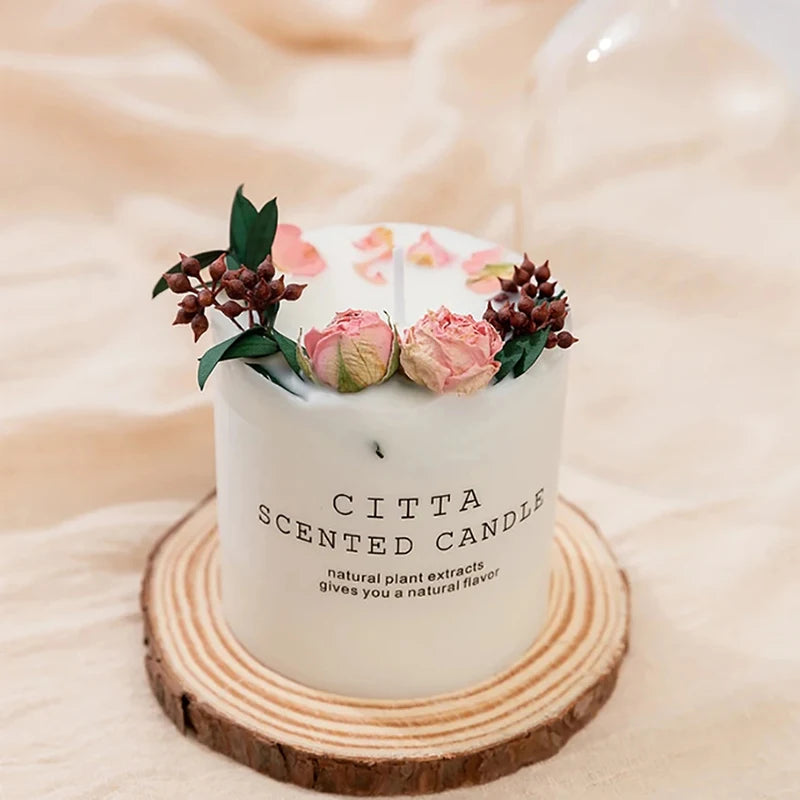 Forest Series Scented Soy Candle with Wooden Holder, 4 Fragrances, Aromatherapy Candles for Home Meditation Decoration, 285g - vue 3 sur 9