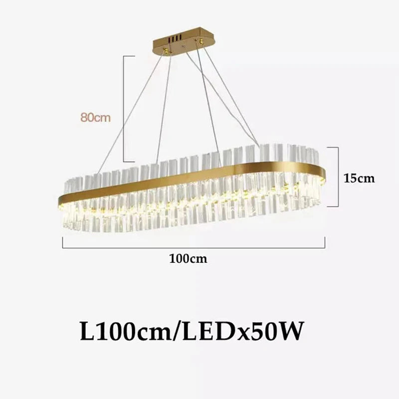 lustre led moderne en cristal pour un éclairage élégant - vue 11 sur 15