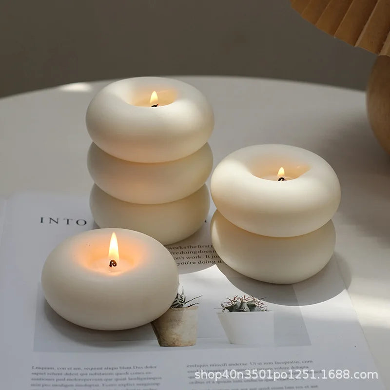 creative decorative donut aromatherapy candles