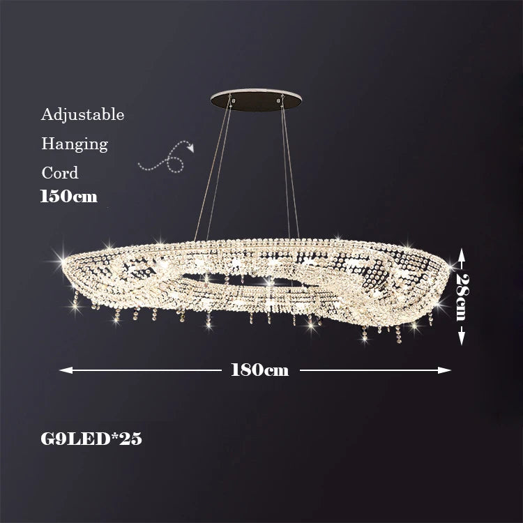 Clear crystal chandelier with creative and elegant design
