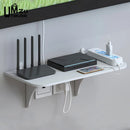 floating shelf for router and wall storage accessories
