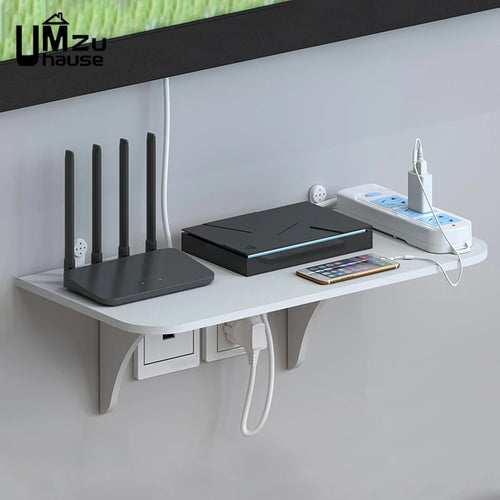 floating shelf for router and wall storage accessories - vue 2 sur 8