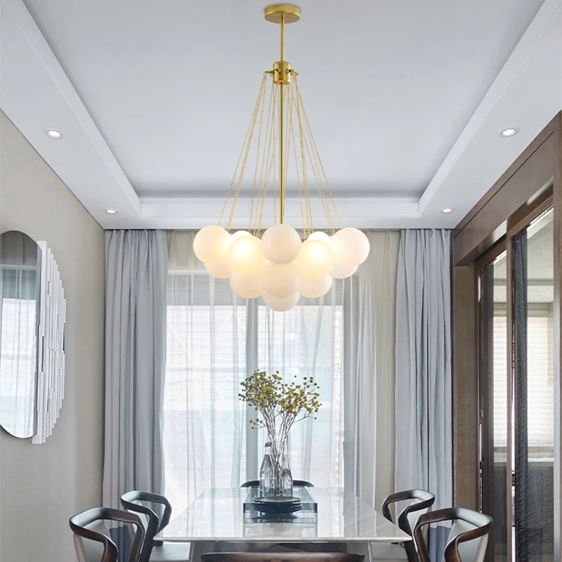 Nordic glass pendant light for luxury interior decor