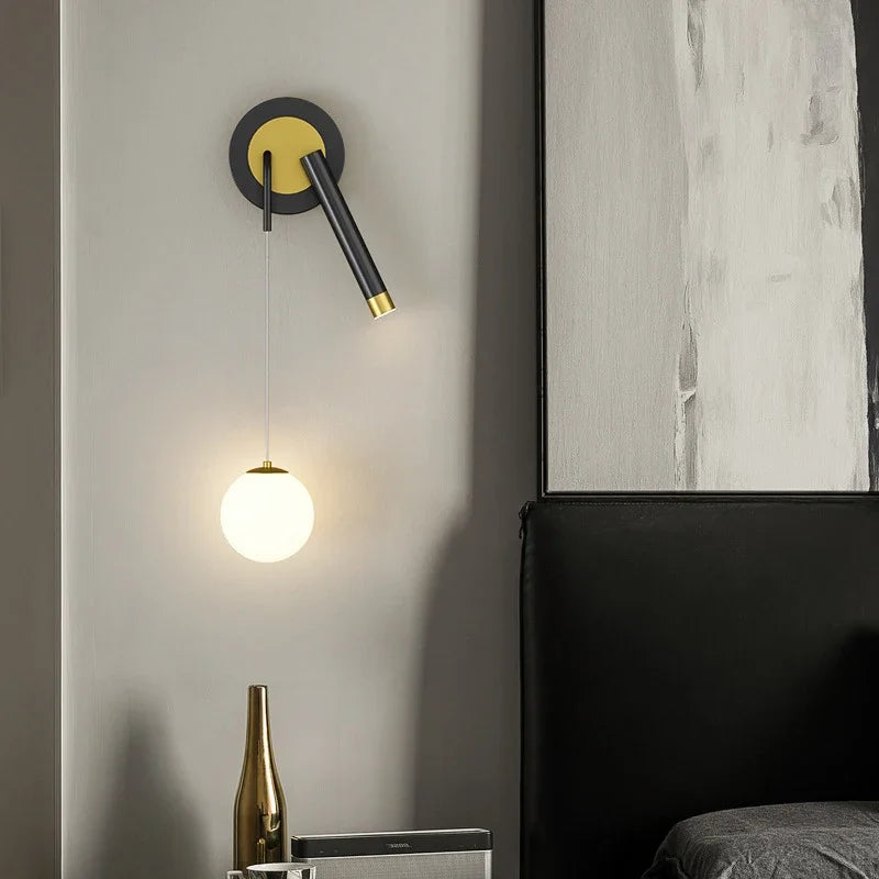 Modern decorative double head LED wall lights for the home - vue 5 sur 14