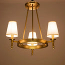 Full copper round chandelier for bedroom
