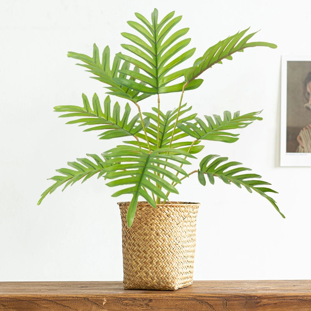 Artificial tropical monstera plant with decorative leaves for interiors - vue 4 sur 8