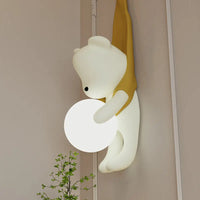 Modern LED resin bear wall light