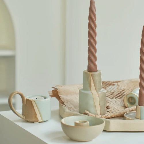 Nordic ceramic candle holder for decoration and weddings - vue 6 sur 15