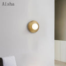Elegant copper and glass designer wall light