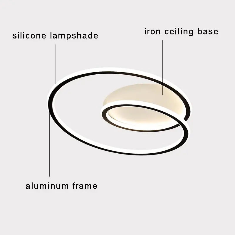 Modern LED ceiling light for decorative indoor lighting