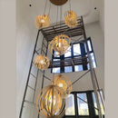 Nordic style rotating lunar chandelier for interior decoration