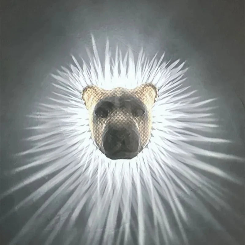 Creative LED wall light owl eagle decorative lamp for home - vue 3 sur 13