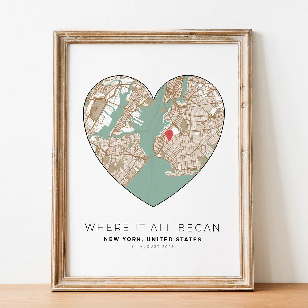 carte de ville personnalisée cadeau de saint-valentin pour lui - vue 5 sur 7