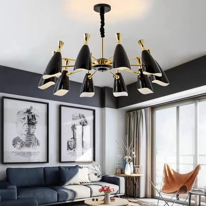 Modern nordic designer chandelier for elegant interiors - vue 5 sur 14