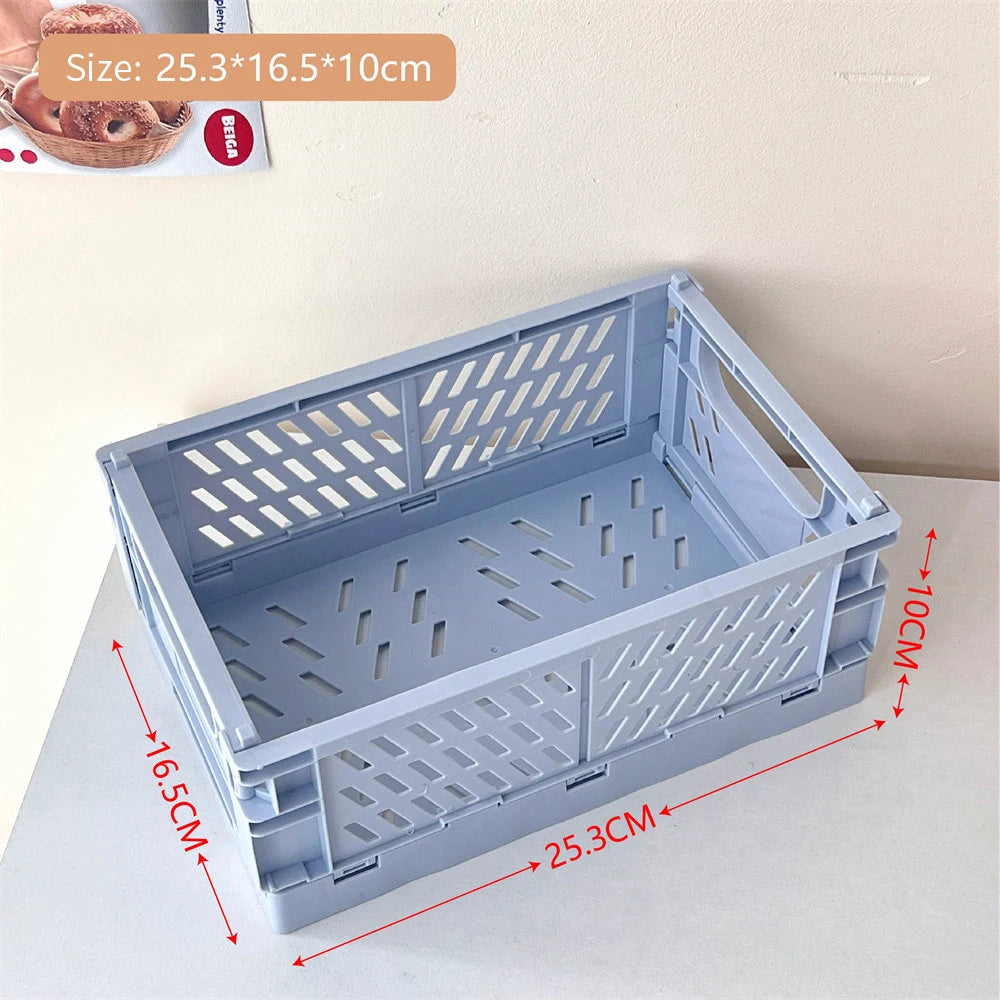 stackable foldable basket for storing makeup, jewelry, toys - vue 11 sur 19