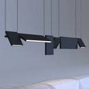 Modern rotating LED chandelier for decorative interiors