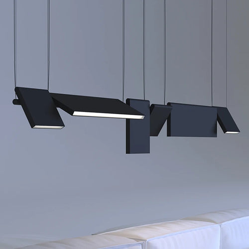 Modern rotating LED chandelier for decorative interiors - vue 3 sur 8