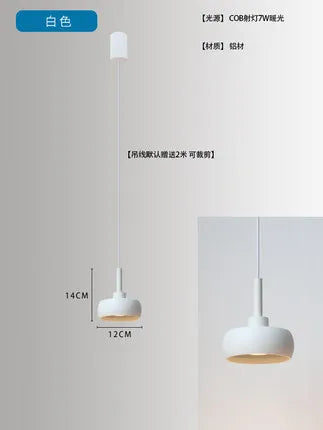 Nordic aluminium pendant light for minimalist decor - vue 8 sur 9