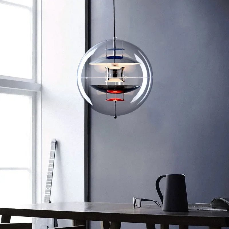 Modern Danish art planet acrylic LED chandelier pendant light