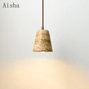 Stone pendant light for modern LED fixtures