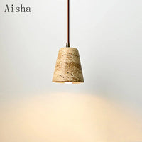 Stone pendant light for modern LED fixtures