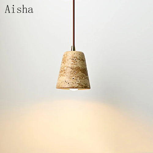 Stone pendant light for modern LED fixtures