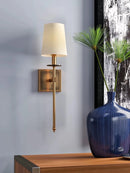 Elegant long shade iron wall light for interiors