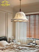 Decorative medieval-style fabric pendant light with French design for a warm atmosphere