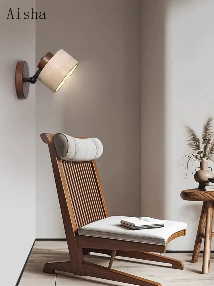 Rotatable decorative stone LED wall light - vue 5 sur 8