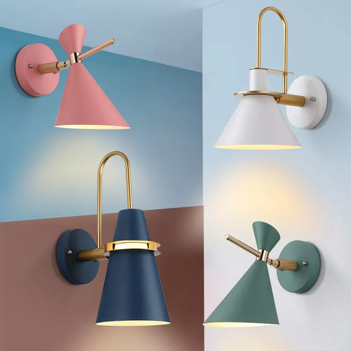 Decorative macaron horn wall light for indoor bar, restaurant, living room, bedroom, hallway or bedside - vue 2 sur 19