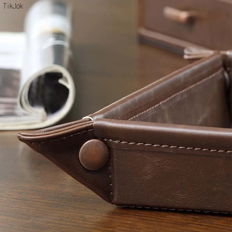 Antique valet tray for organising keys and vintage accessories - vue 5 sur 5