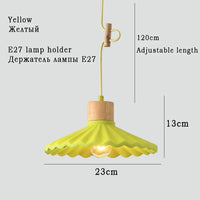 Modern Nordic style colourful macaron pendant light
