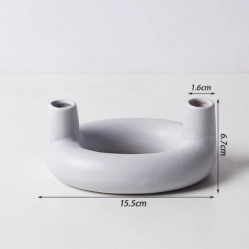 Nordic concrete candle holder for modern interior decor - vue 10 sur 14