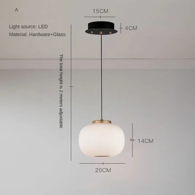 Minimalist artistic glass LED chandelier for creative interiors
