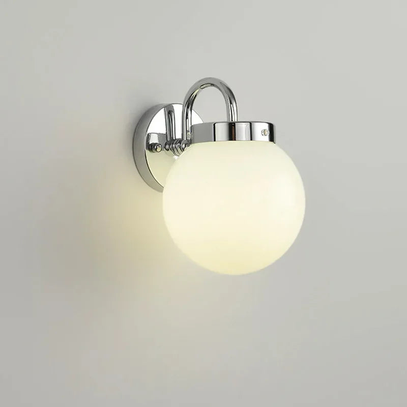 Modern glass LED wall light for interiors