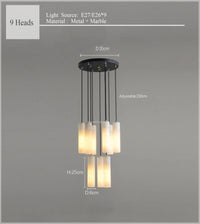 Nordic style natural marble pendant light for modern lighting