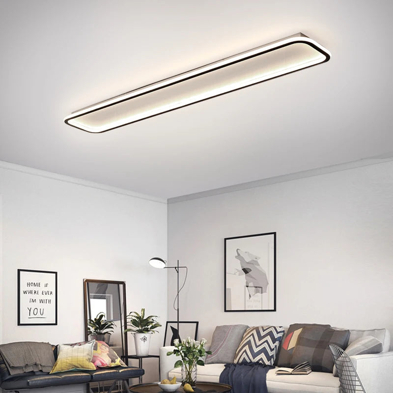 Modern minimalist long strip LED ceiling light