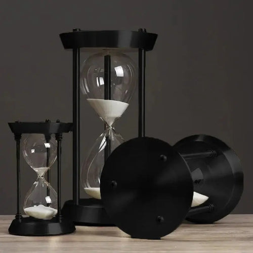 classic retro metal hourglass for decoration and alarm - vue 3 sur 8