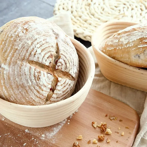 Handmade natural rattan bread proofing basket for sourdough fermentation - vue 10 sur 21